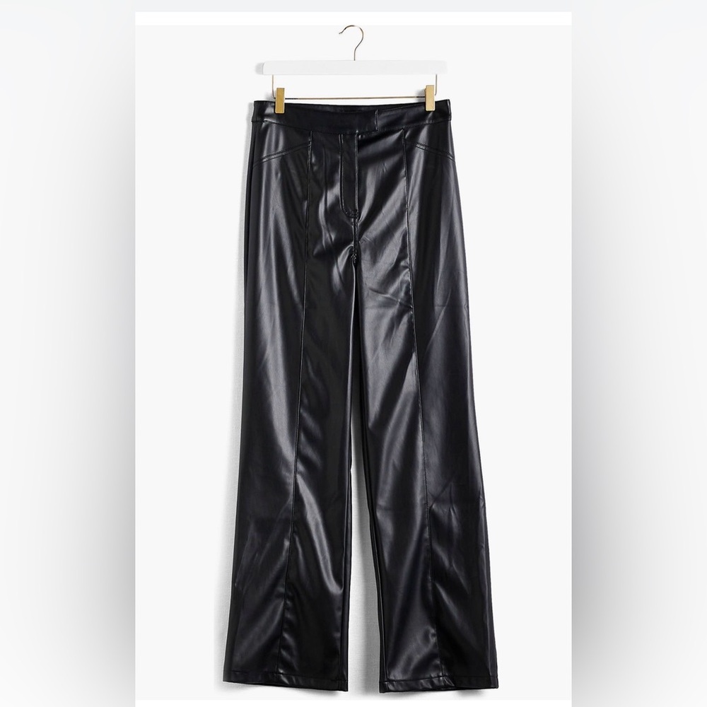 River Island High Waist Faux Leather
Straight Leg Pants - Picture 2 of 3